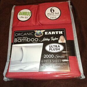 Sheet Set 6 Piece Queen  Organic Bamboo Ashley Taylor Ultra Plush New